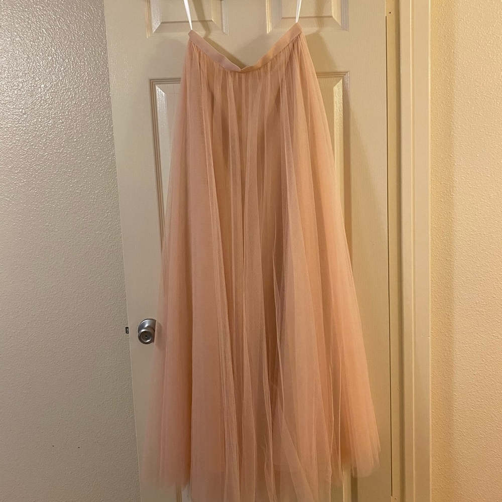 Revelry maxi blush tulle skirt NWT!